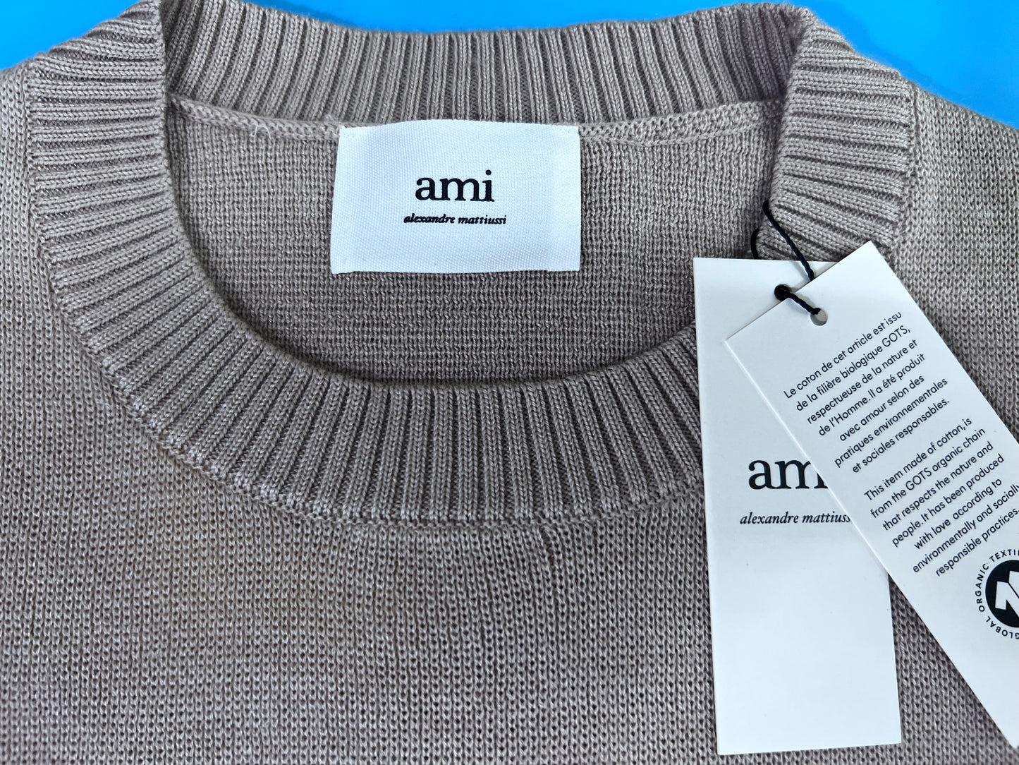 탑아미 / 아미 니트 , 클래식 스몰 로고 라운드 니트