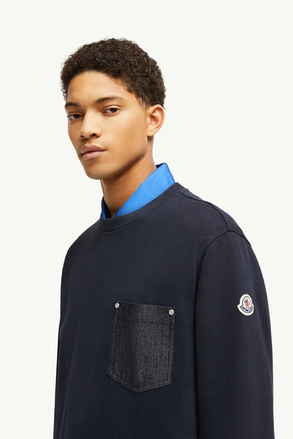 탑몽클X  / MC 데님 포켓 맨투맨