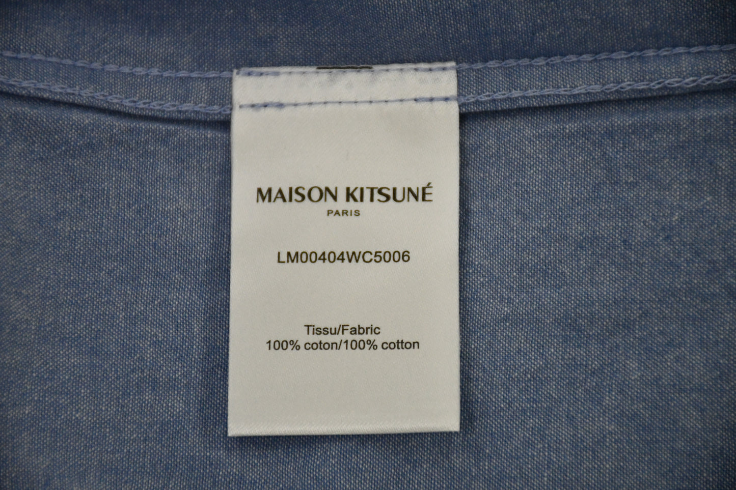 탑키츠네 / 메종키츠네 옥스포드 셔츠 , 클래식 레드폭스 긴팔 캐주얼 셔츠