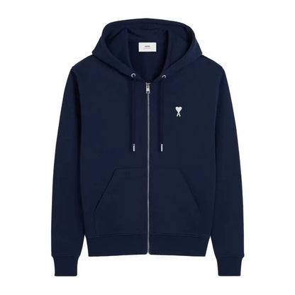 탑아미 / 아미 2025년형 화이트 와펜 후드집업 white badge zipper hoodie