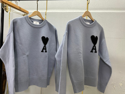 탑아미 / 아미 스틸 블루 울 스웨터