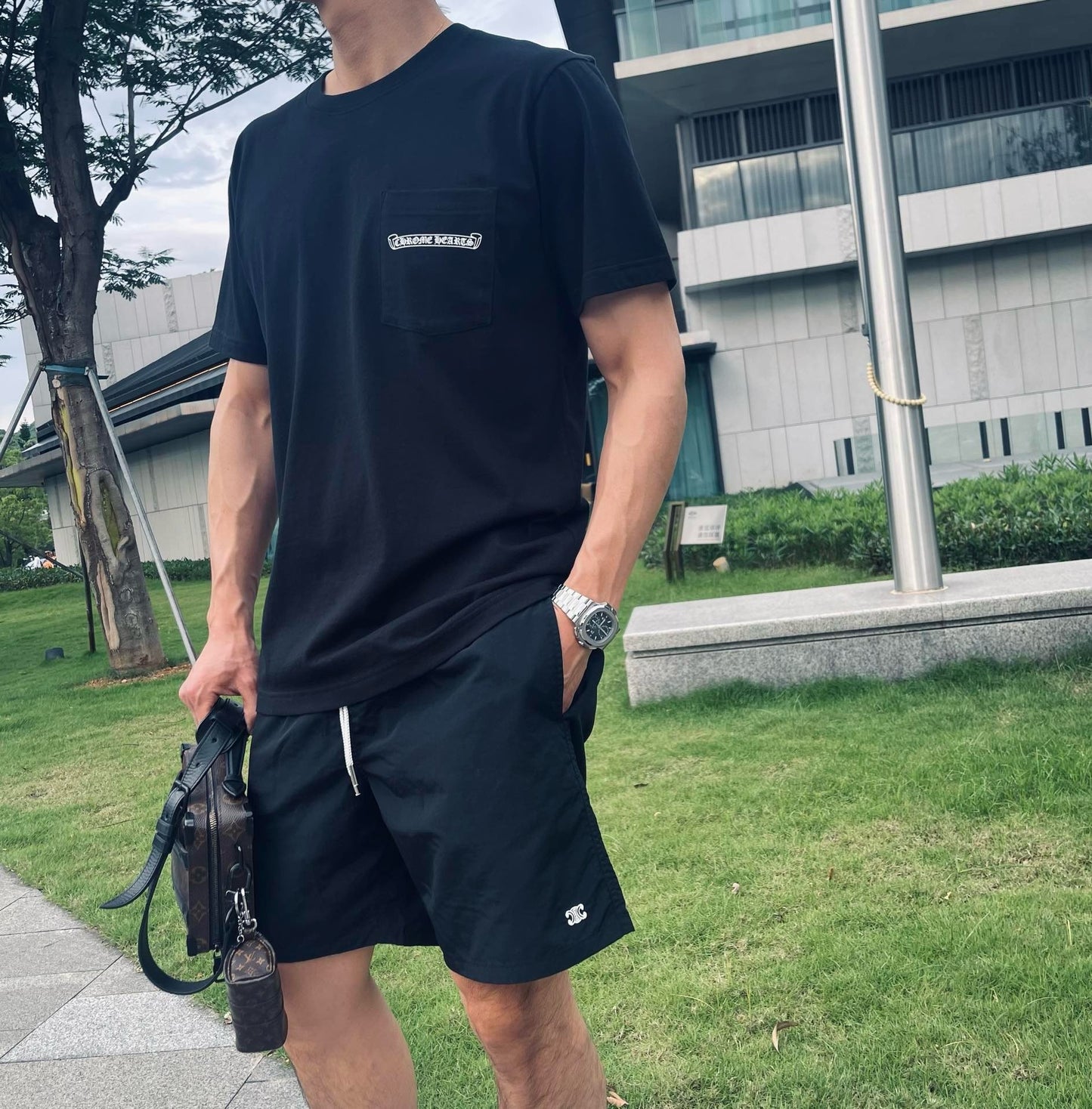 대리석 / 24SS 크롬하츠 X 매티보이 로고 포켓 티셔츠