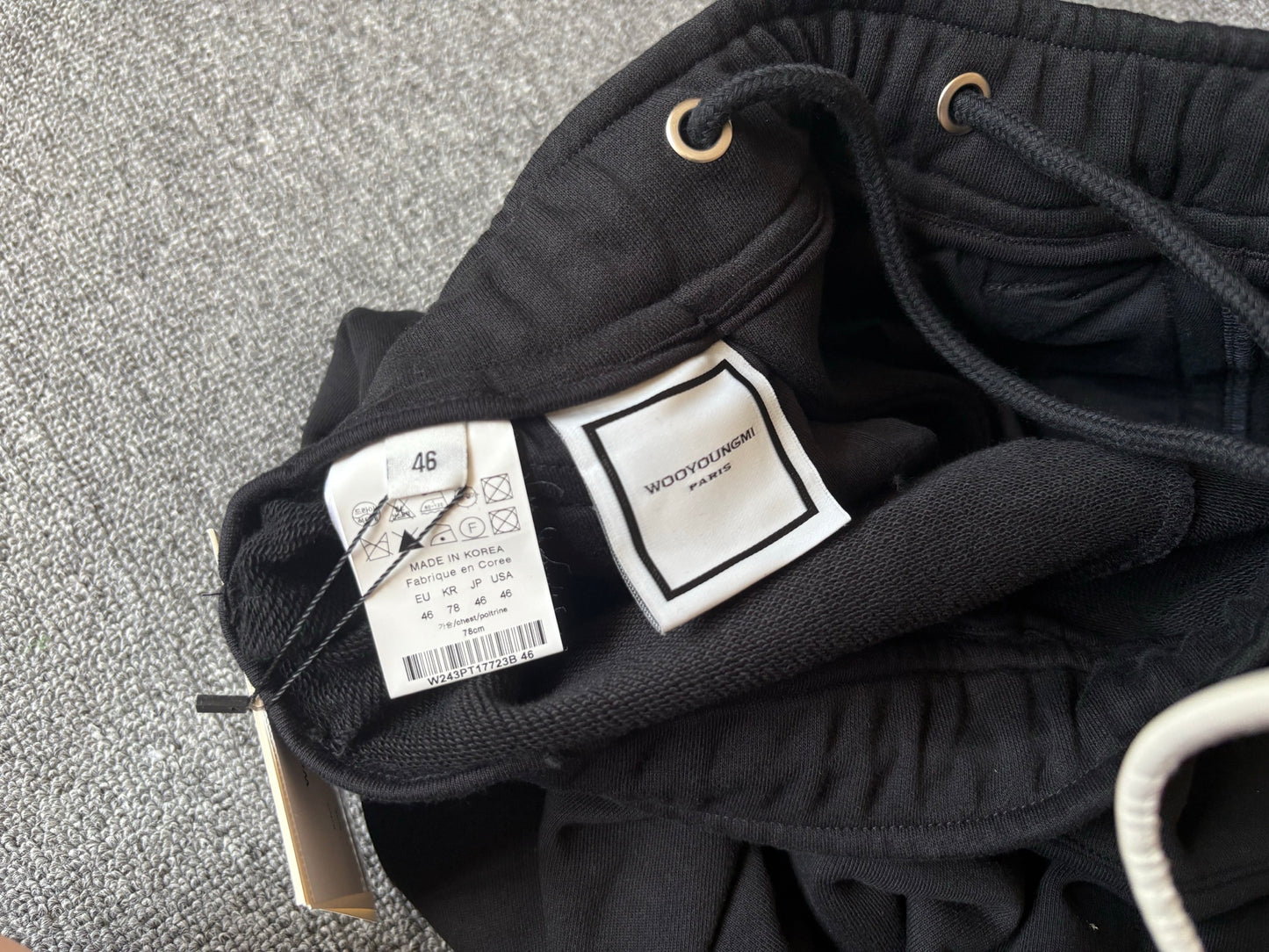 베어 / 우영미 25년 끈와이드팬츠 블랙