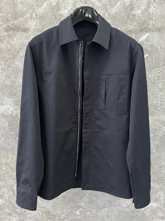 대리석 / 디올 CD 로고 포켓 카라 집업 자켓