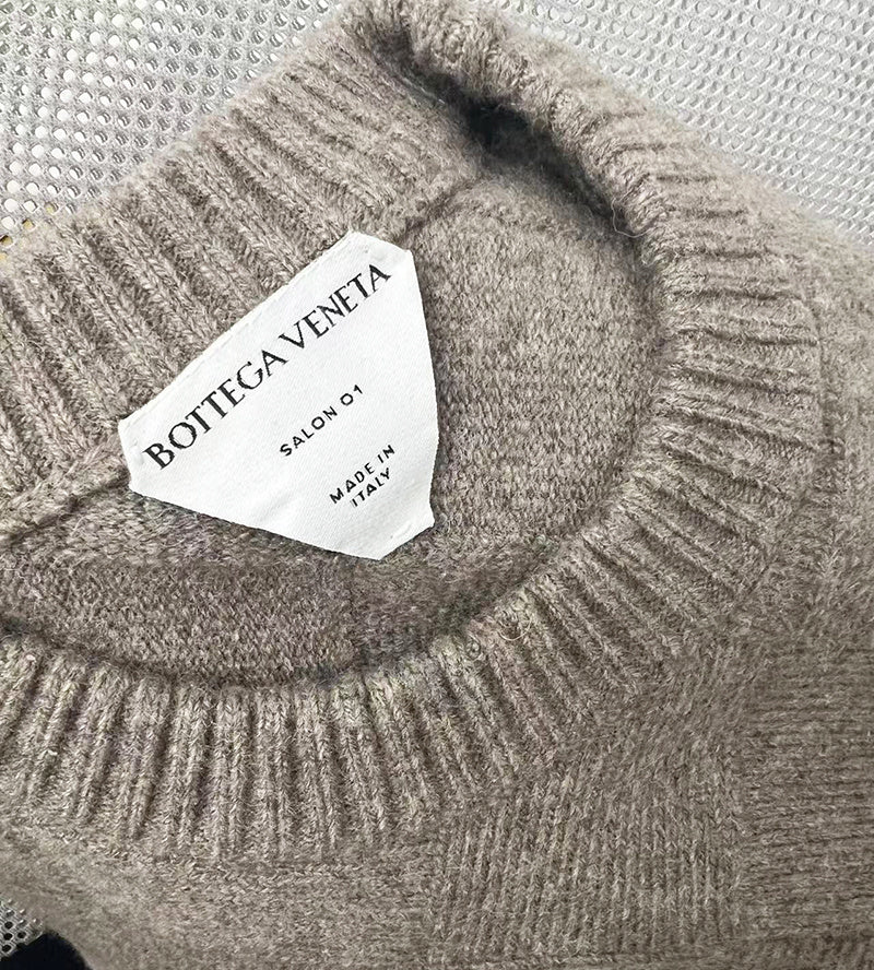 대리석 / 보테가베네타 입체짜임 체크 니트