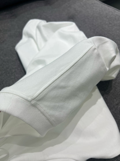 대리석 / 디올 별빛 로고 자수 반팔티셔츠 화이트