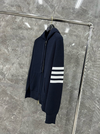 대리석 / 톰브라운 사선 완장 와플 후드 집업