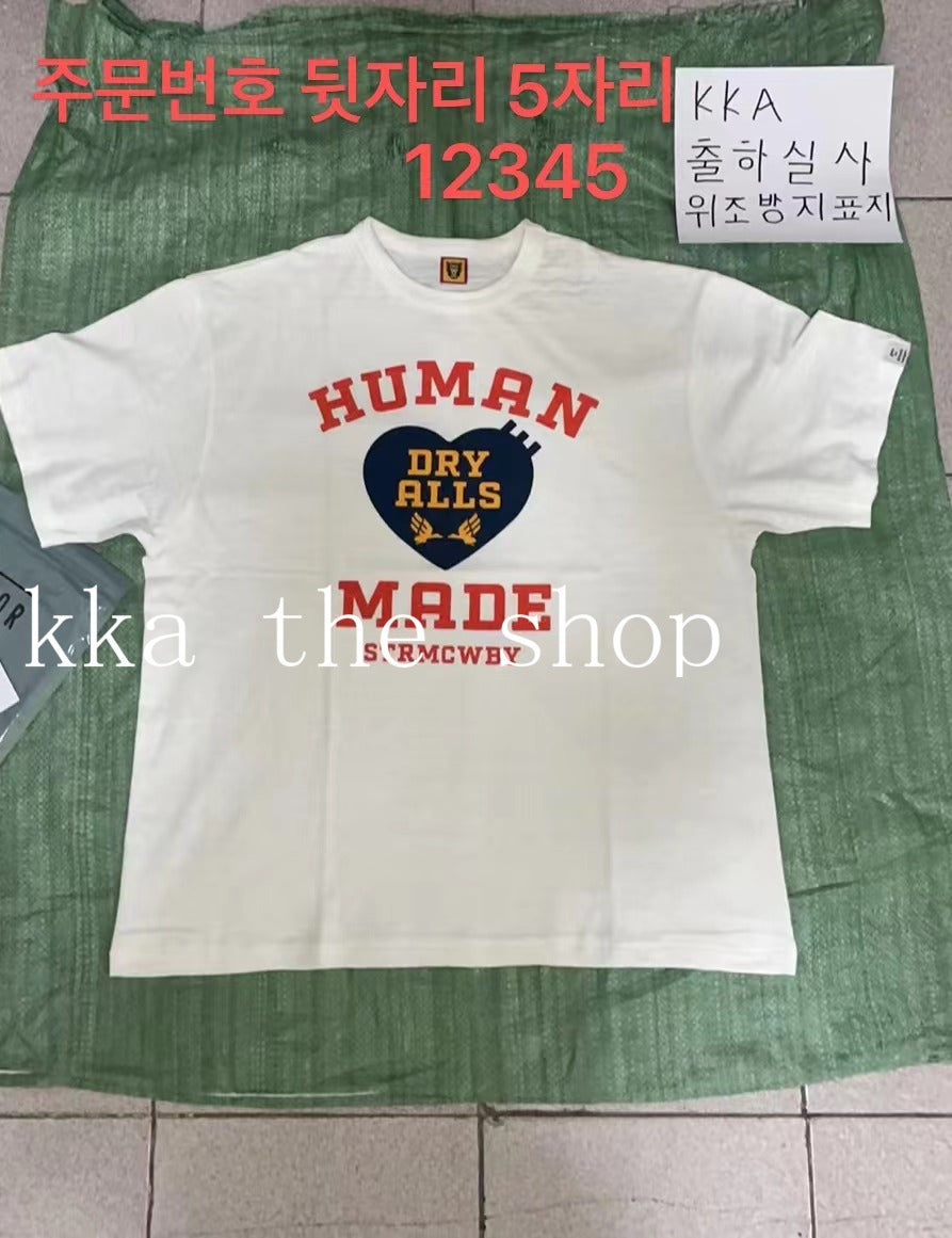 kka / 휴먼메이드 반팔티 , HUAMN MADE 하트 반팔