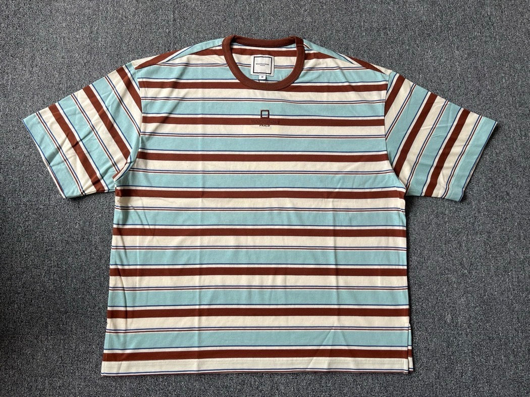 베어 / 우영미 스트라이프반팔브라운 반팔티