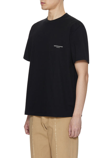 탑우영미 / 우영미 반팔티 , 코튼 스퀘어 라벨 티셔츠