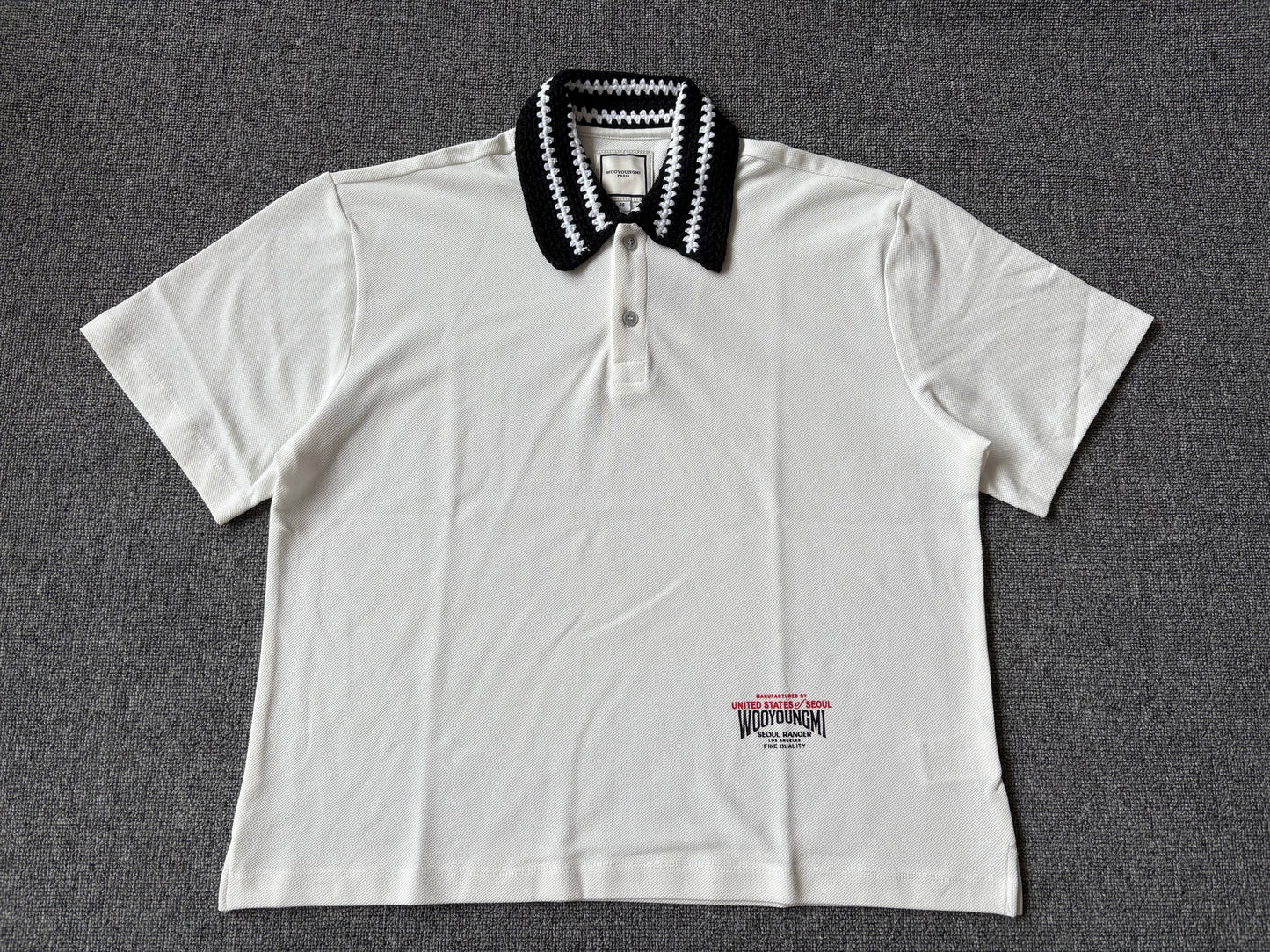 베어 / 우영미 니트넥 폴로 화이트 카라티