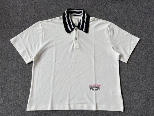 베어 / 우영미 니트넥 폴로 화이트 카라티