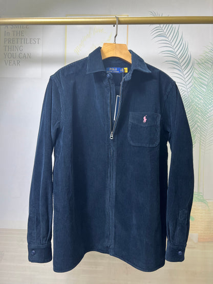 탑폴로 / 폴로 블루 코듀로이 지퍼 아우터형 셔츠