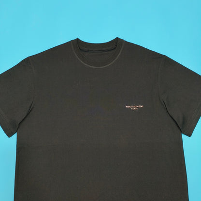 탑우영미 / 우영미 반팔티 , 코튼 스퀘어 라벨 티셔츠