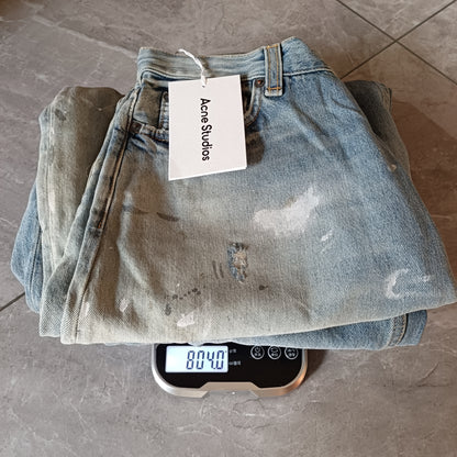 탑아크네 / 아크네스튜디오  오버핏 페인트스타일 데님팬츠