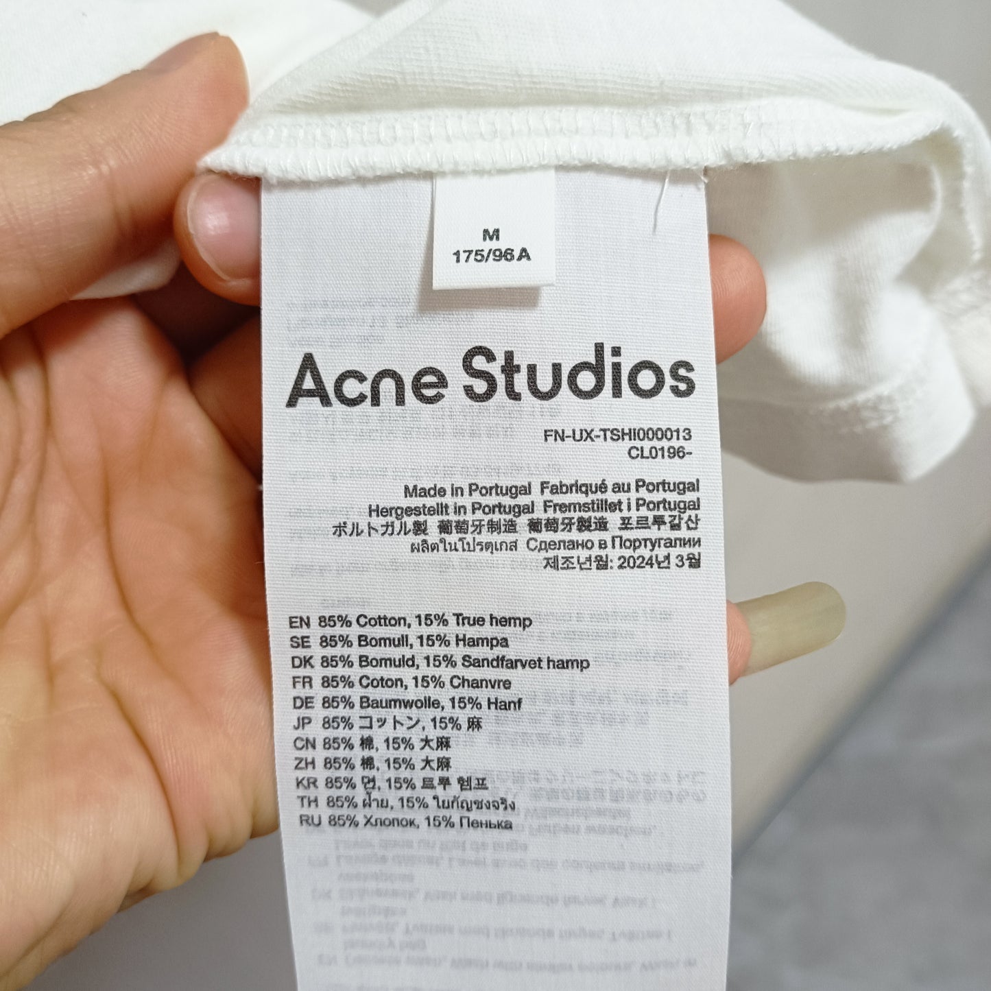 탑아크네 / 아크네스튜디오 letter printed long sleeve T-shirt