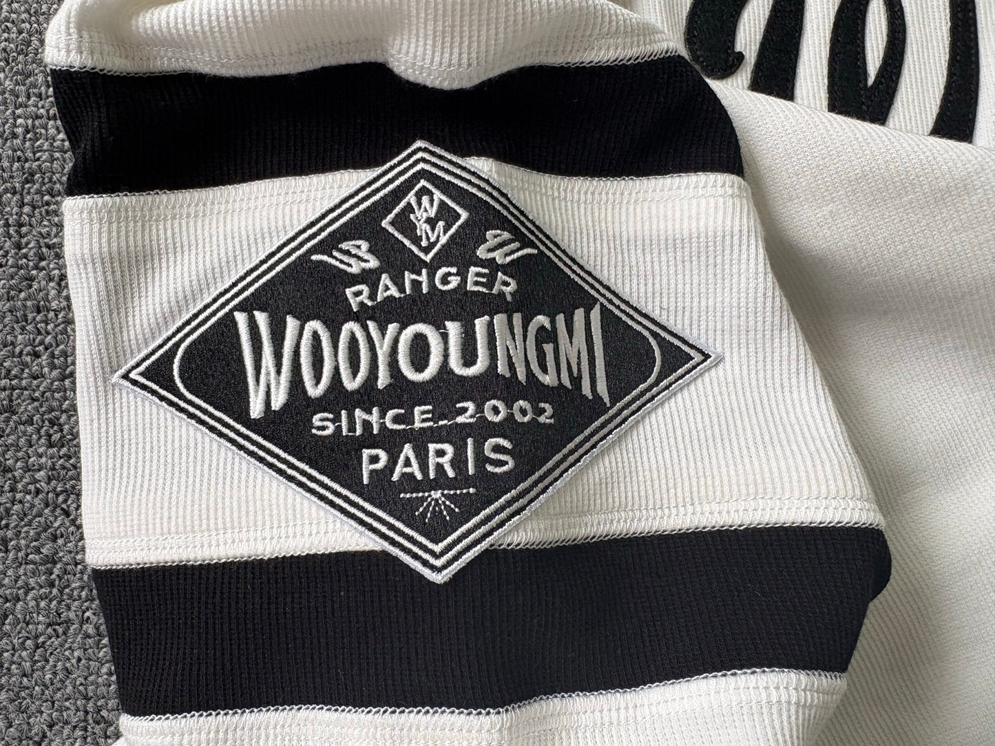 베어 / 우영미 럭비티 , WOO-5291 럭비 유니온 긴팔 화이트