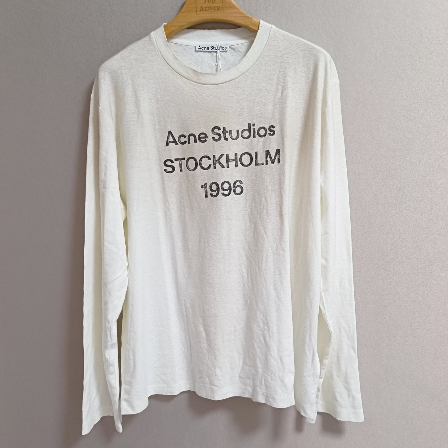 탑아크네 / 아크네스튜디오 letter printed long sleeve T-shirt