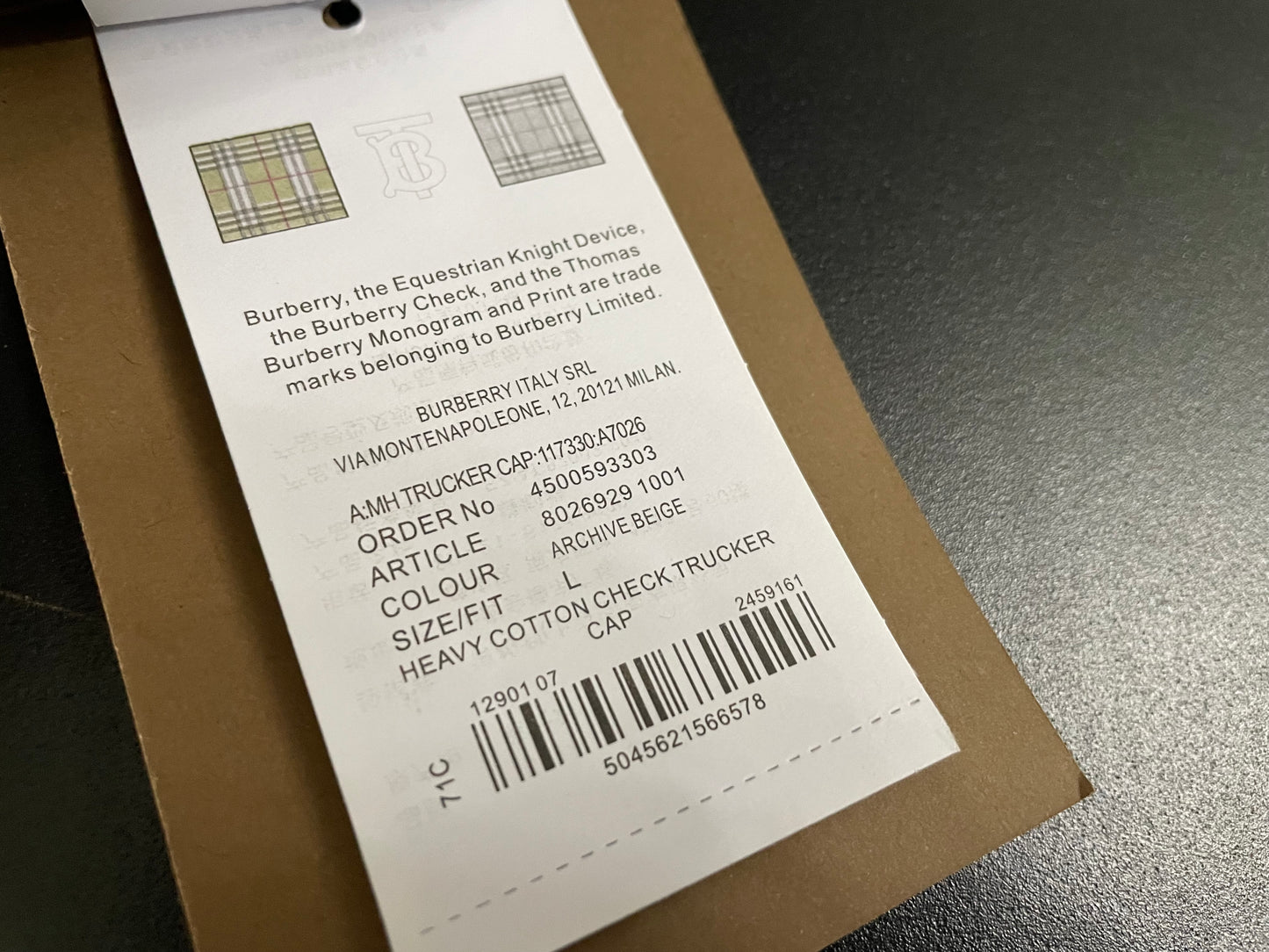 웨이브/버버리 모자