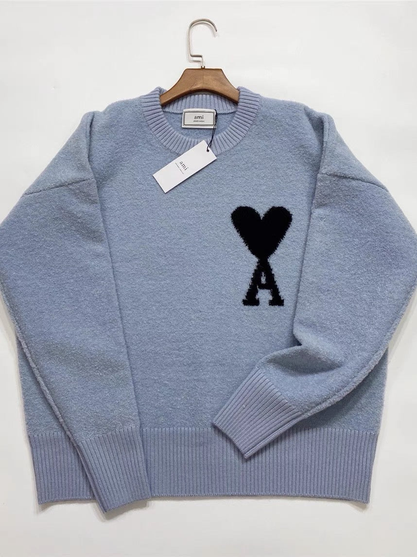 탑아미 / 아미 스틸 블루 울 스웨터
