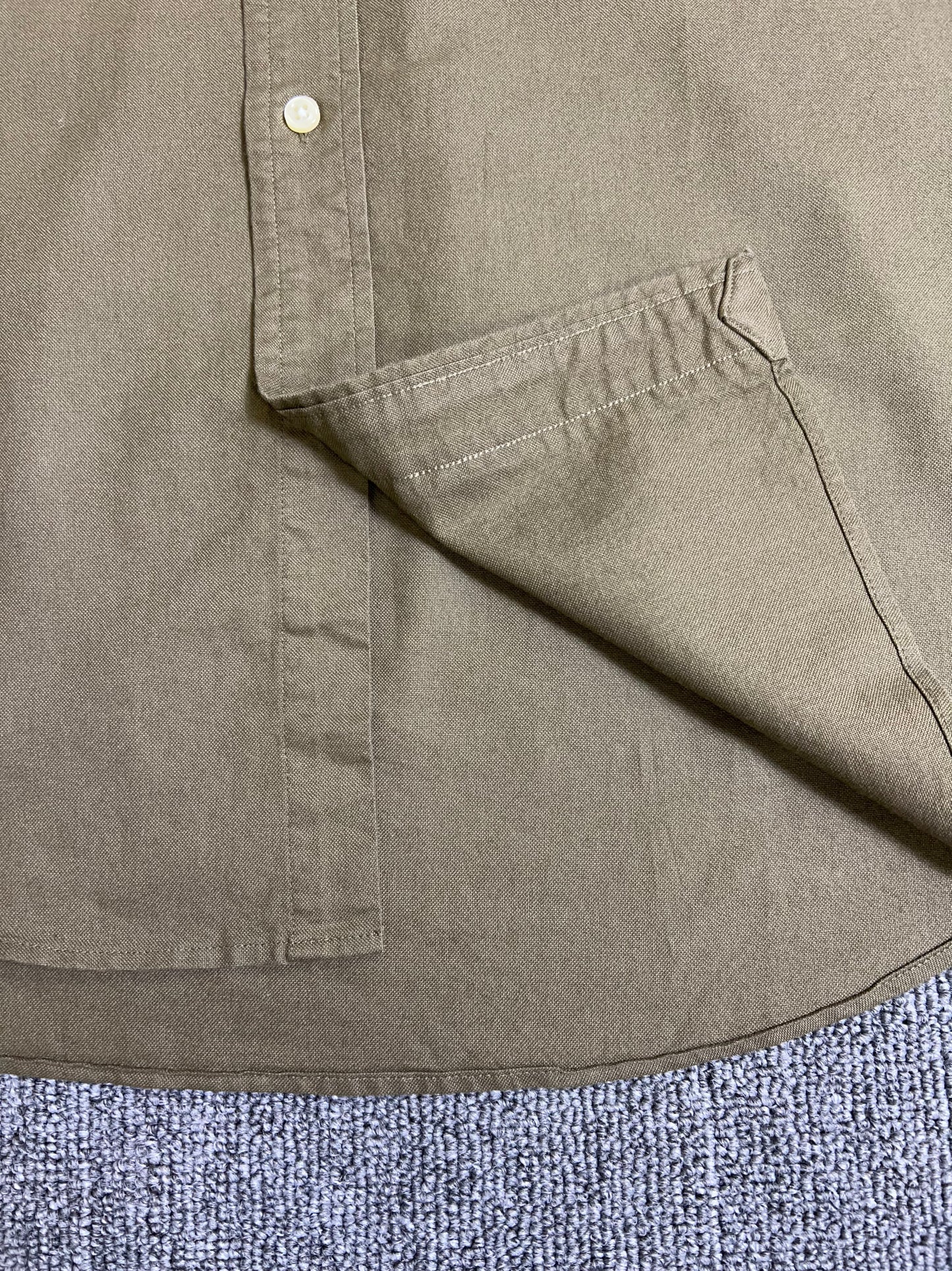 탑폴로 / 폴로 셔츠 , 클래식한 핏 그린 옥스퍼드 셔츠