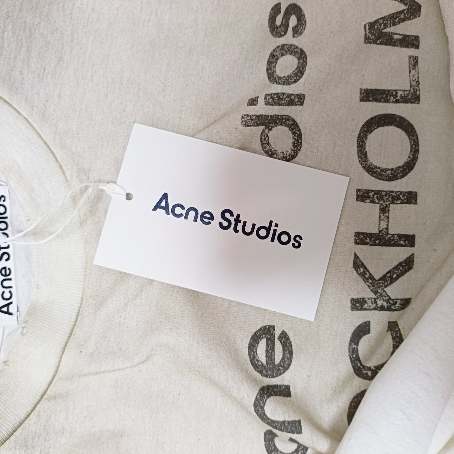 탑아크네 / 아크네스튜디오 letter printed long sleeve T-shirt