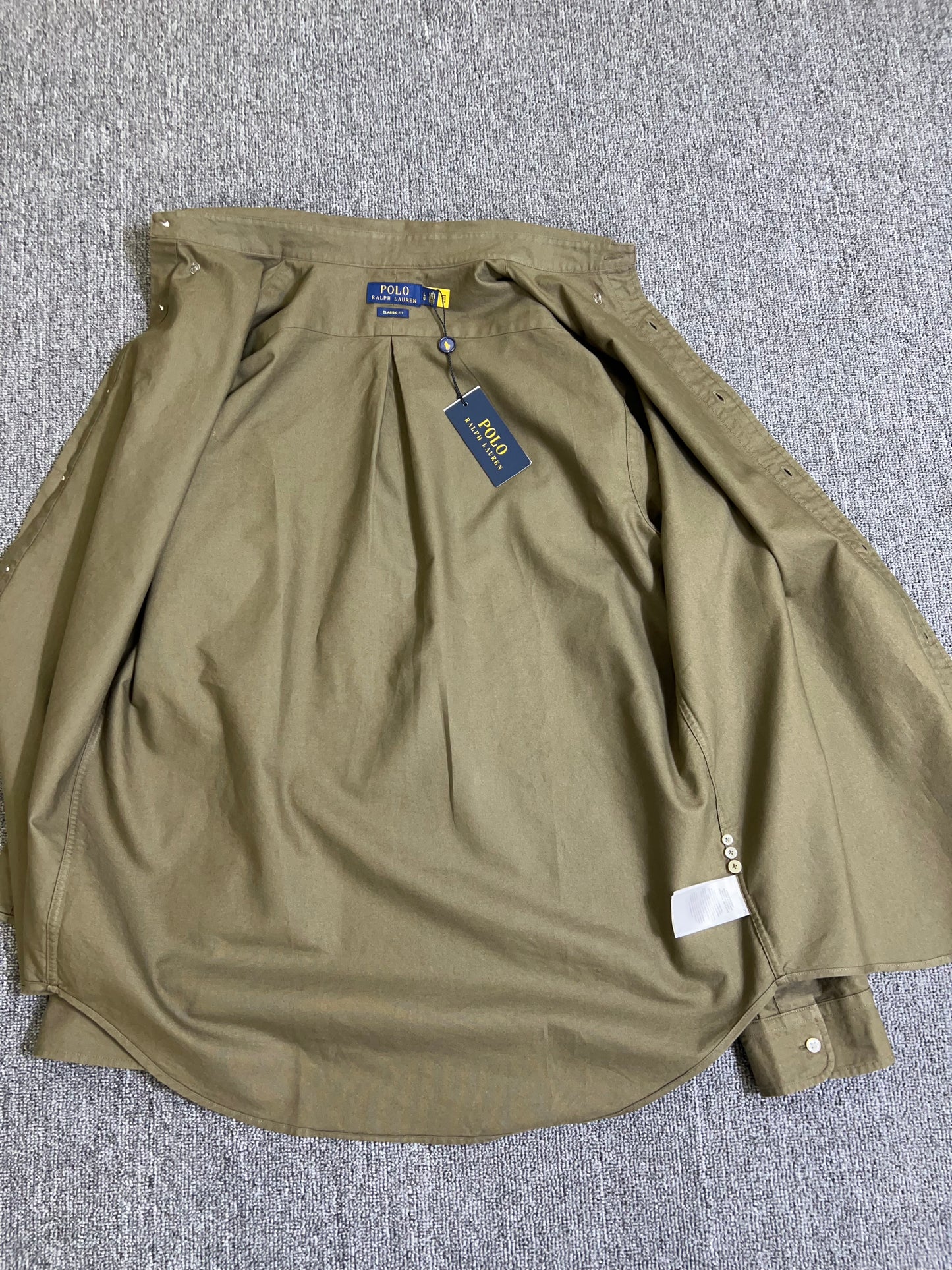 탑폴로 / 폴로 셔츠 , 클래식한 핏 그린 옥스퍼드 셔츠