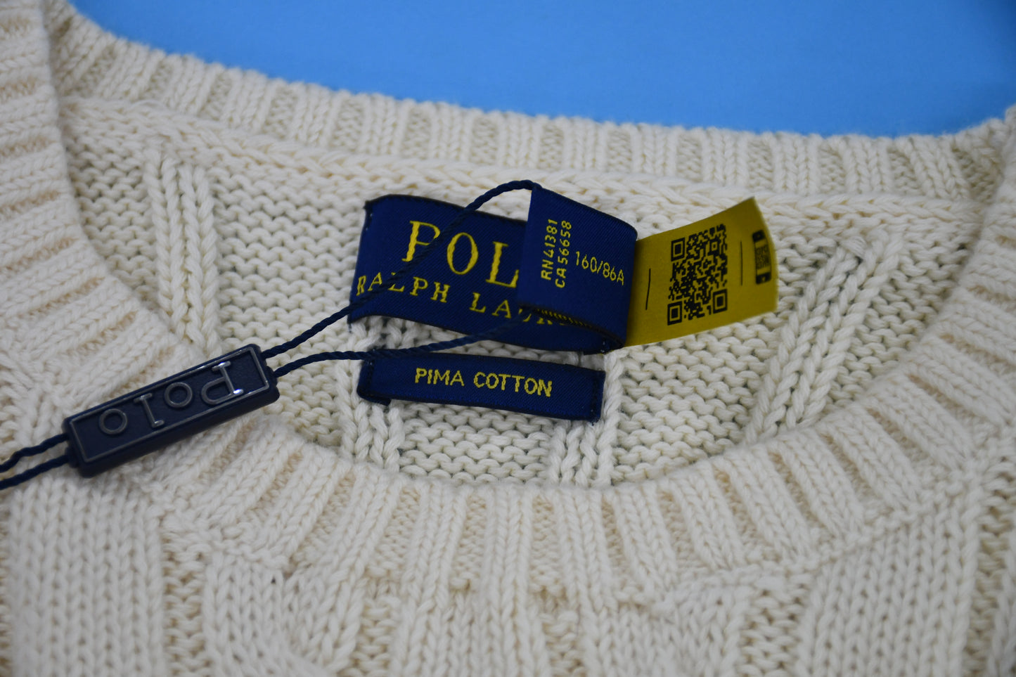 탑키츠네 / 폴로 여성 꽈배기 짜임 라운드 니트