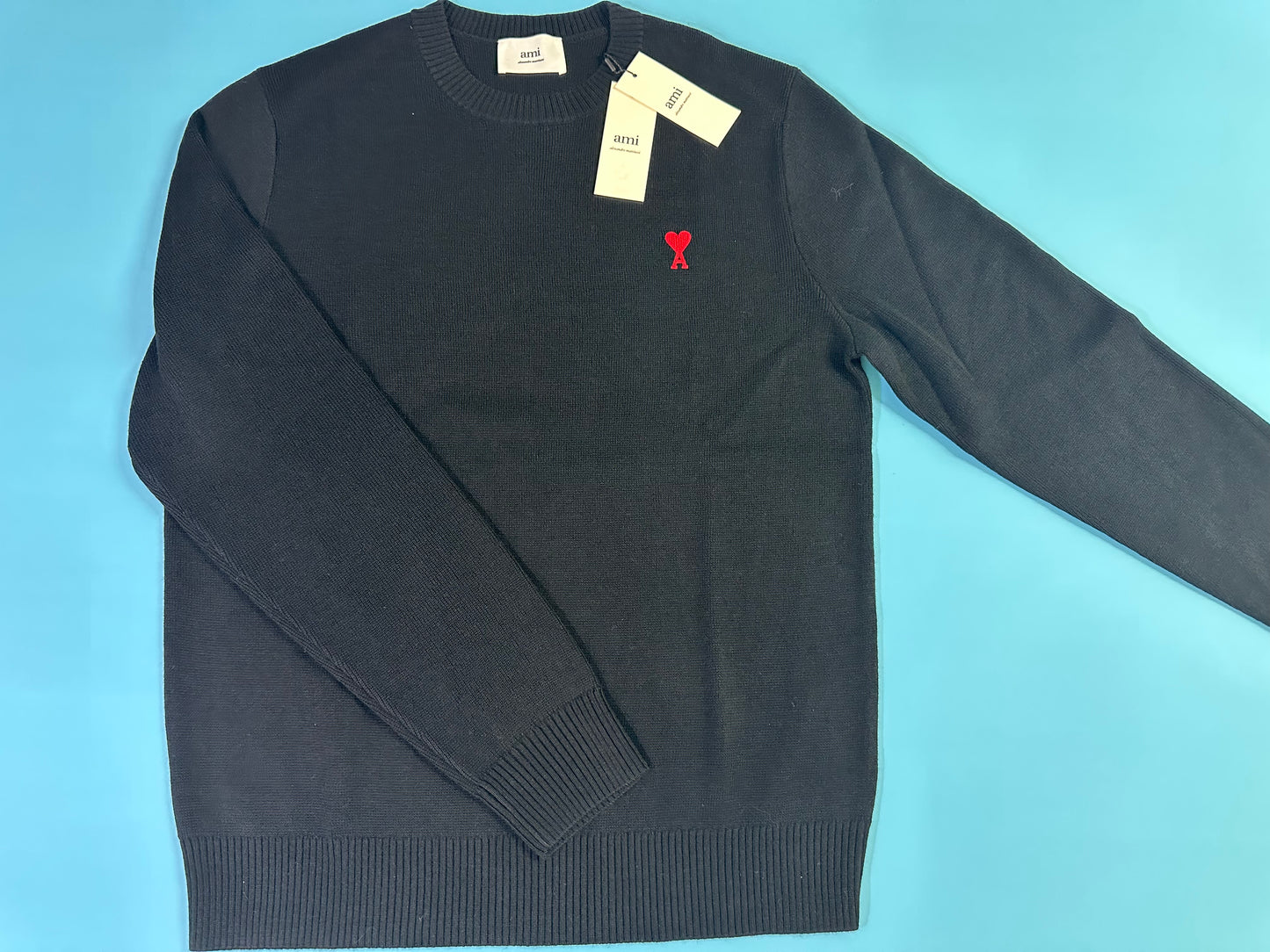 탑아미 / 아미 니트 , 클래식 스몰 로고 라운드 니트