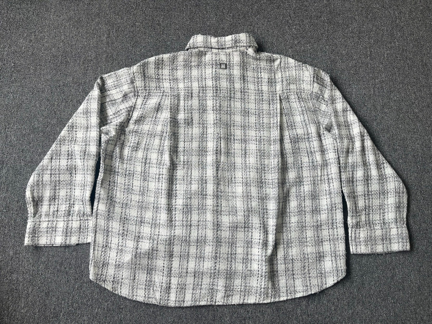 베어 / 우영미 그레이체크화이트샤인블라우스