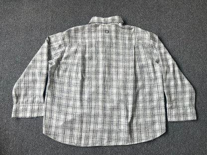 베어 / 우영미 그레이체크화이트샤인블라우스