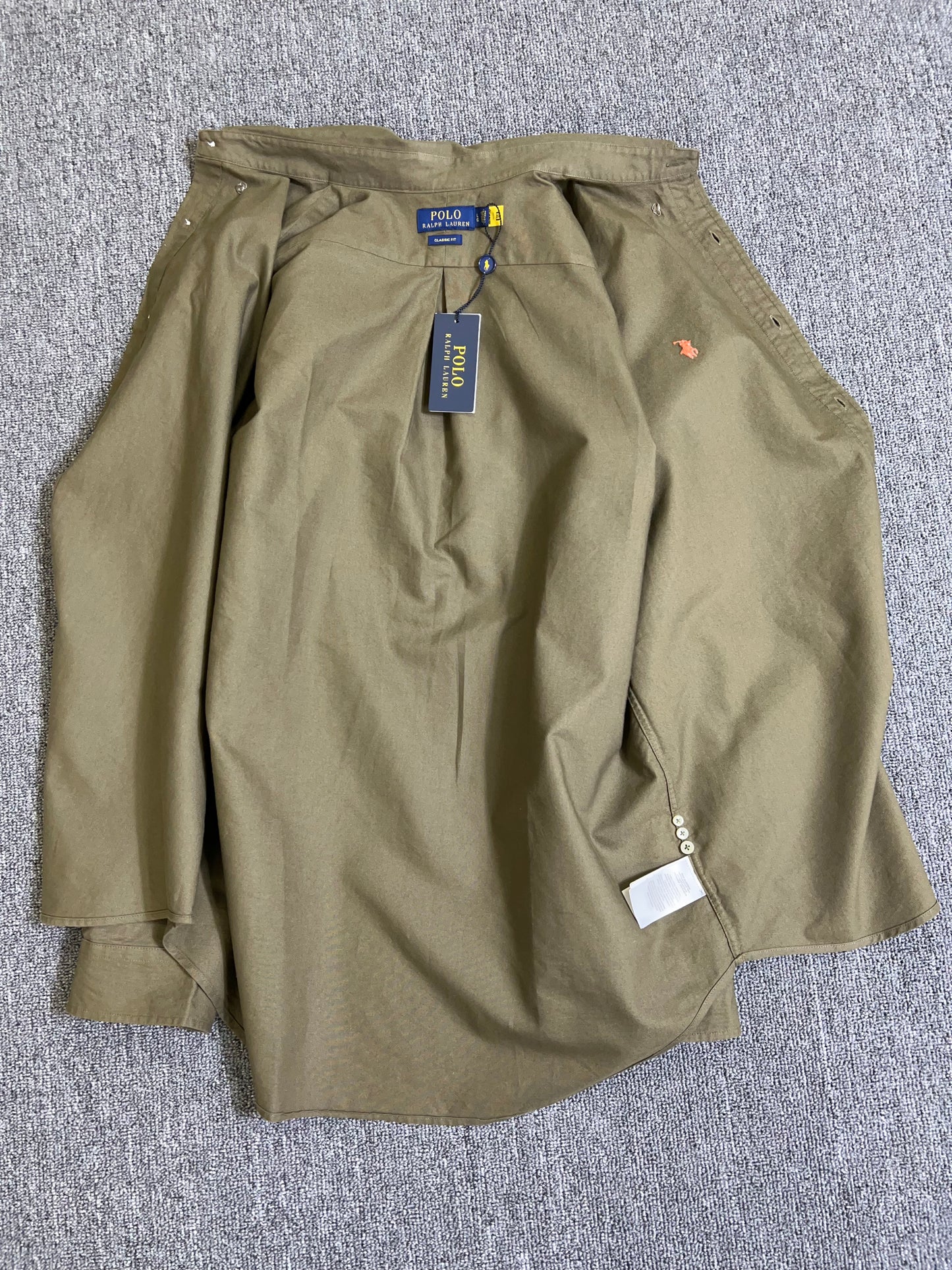 탑폴로 / 폴로 셔츠 , 클래식한 핏 그린 옥스퍼드 셔츠