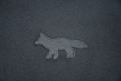 탑키츠네 / 메종키츠네  블랙 반집업 기모 맨투맨