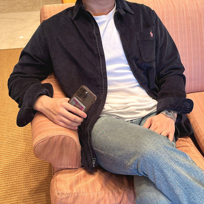 탑폴로 / 폴로 블루 코듀로이 지퍼 아우터형 셔츠