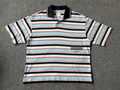 베어 / 우영미 스트라이프 폴로블루 반팔티