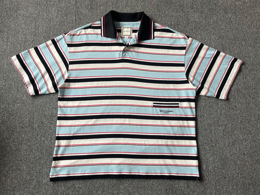 베어 / 우영미 스트라이프 폴로블루 반팔티