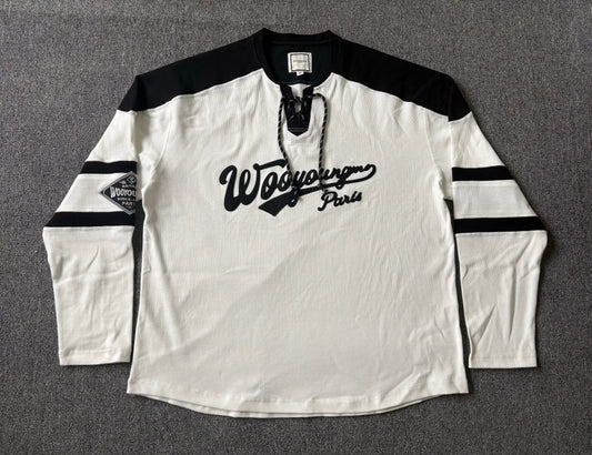 베어 / 우영미 럭비티 , WOO-5291 럭비 유니온 긴팔 화이트