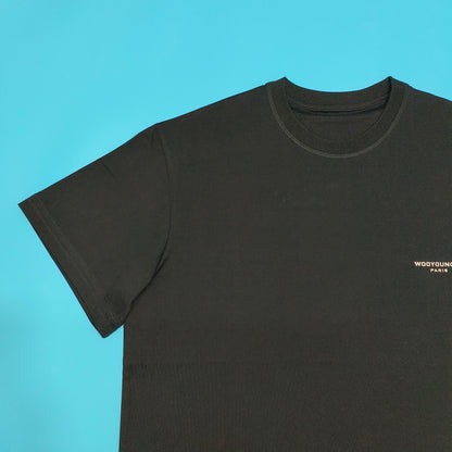 탑우영미 / 우영미 반팔티 , 코튼 스퀘어 라벨 티셔츠