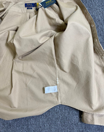 탑폴로 / 폴로 셔츠 , 클래식한 핏 카키색 옥스퍼드 셔츠