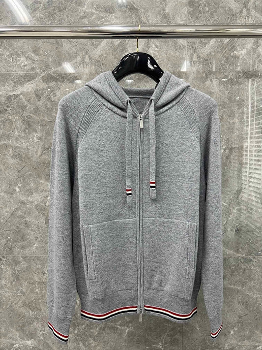 대리석 / 톰브라운 삼선 캐시미어 후드 집업