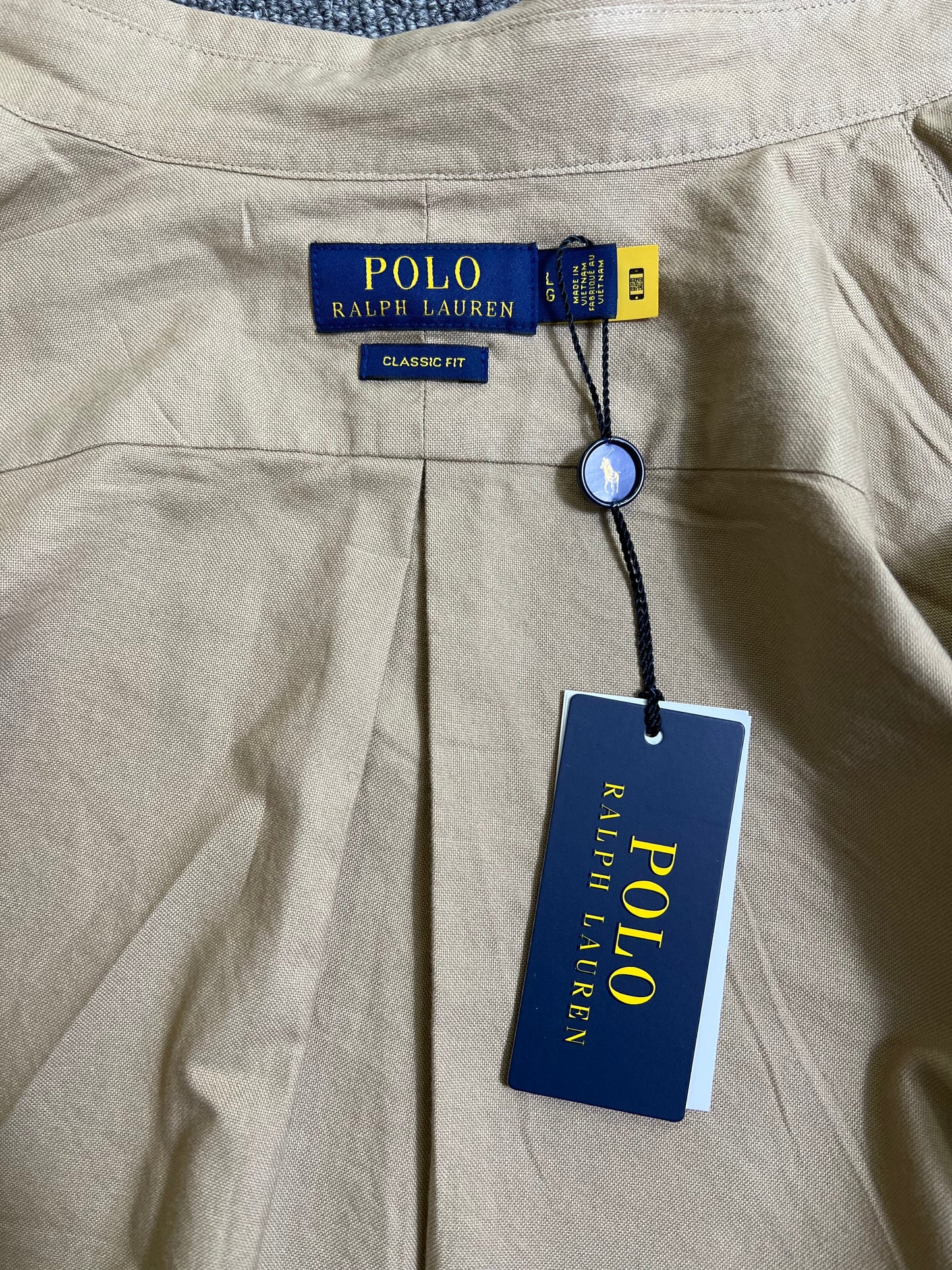 탑폴로 / 폴로 셔츠 , 클래식한 핏 카키색 옥스퍼드 셔츠