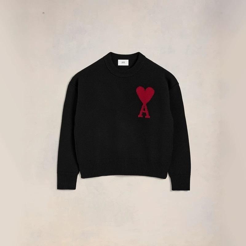 탑아미 / 아미  24 레드 빅로고 라운드 니트