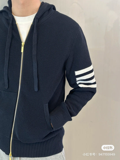 대리석 / 톰브라운 사선 완장 와플 후드 집업