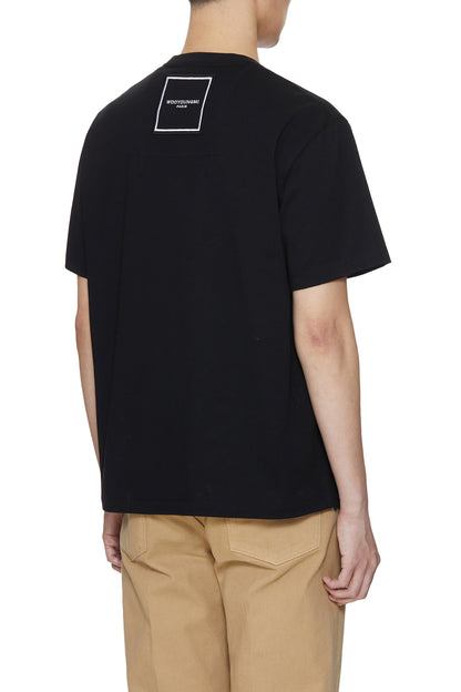 탑우영미 / 우영미 반팔티 , 코튼 스퀘어 라벨 티셔츠