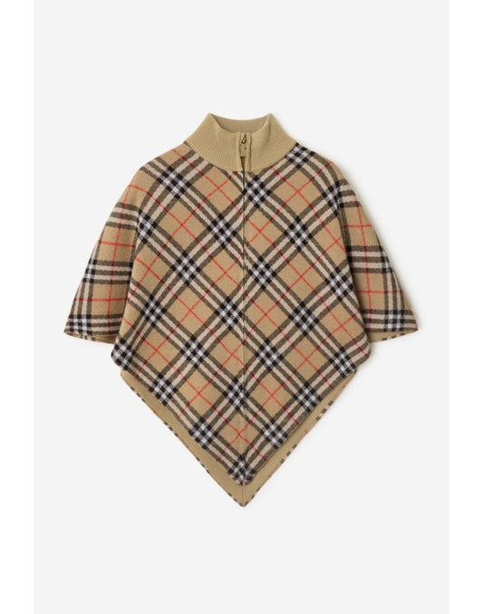 aa / 버버리 체크 울 케이프