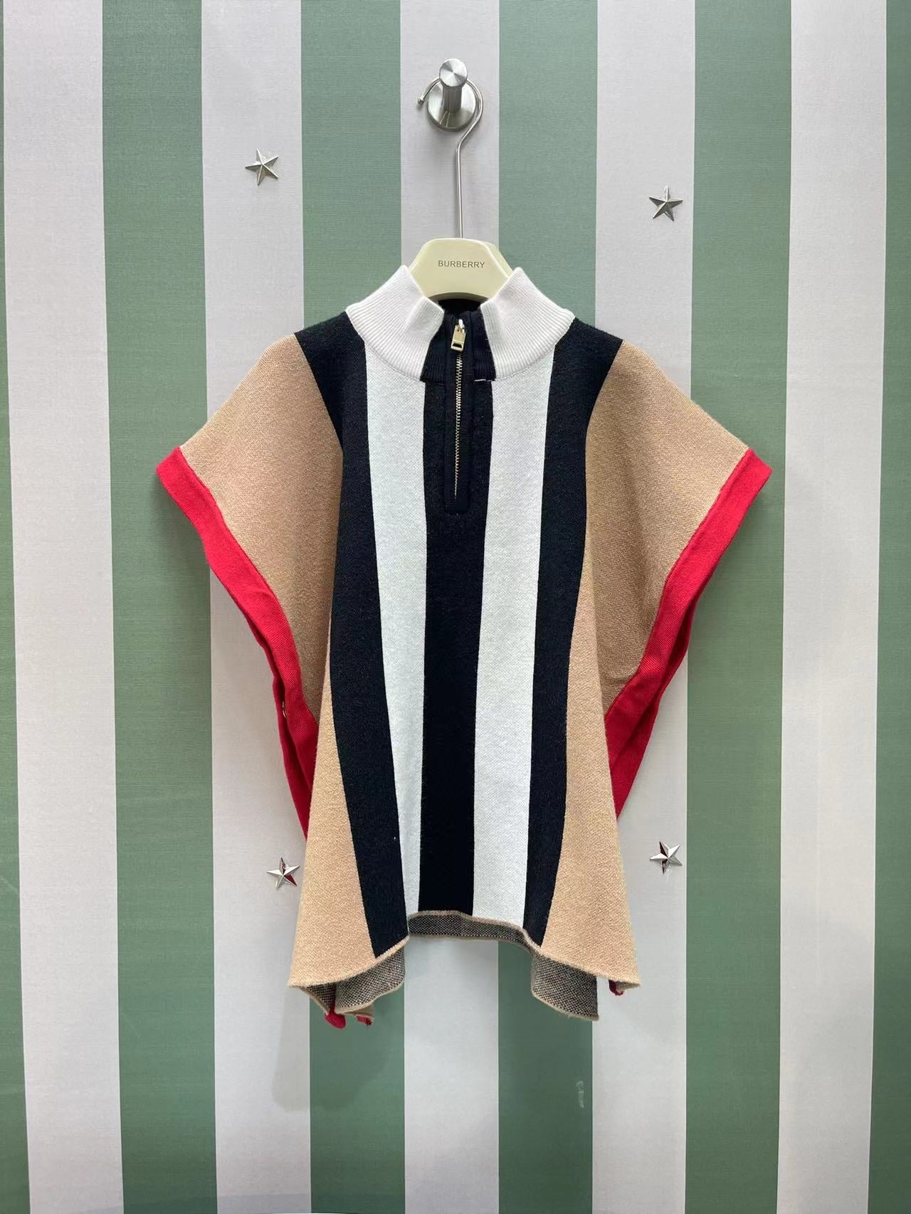 aa / 버버리 체크무늬 케이프