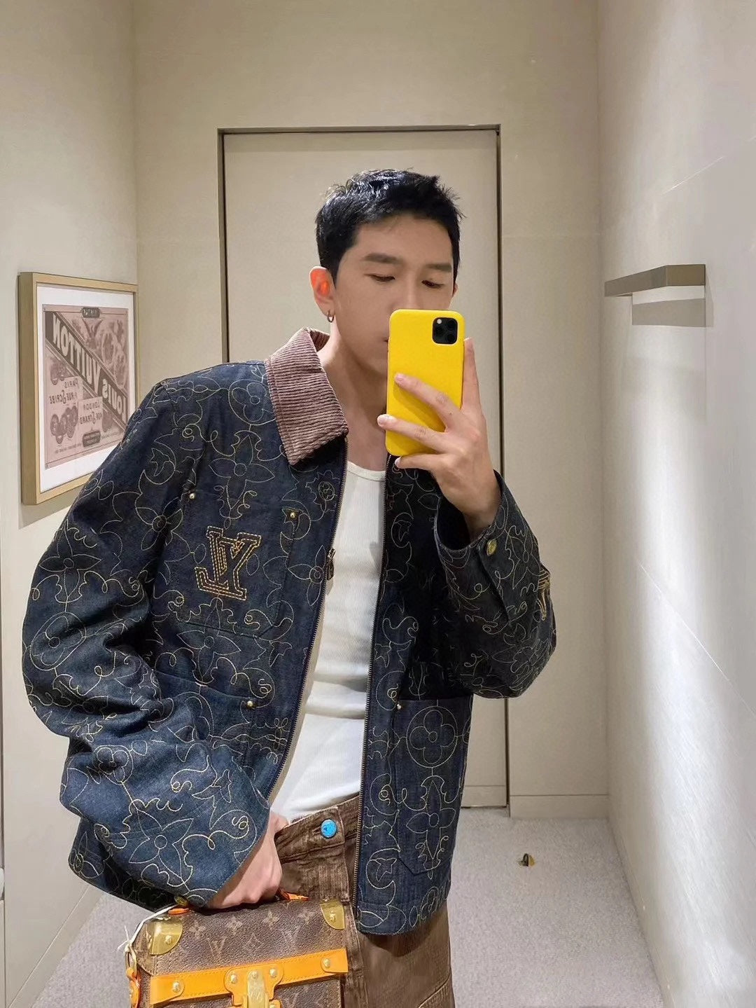 v공장 / 루이비통 엠브로이더드 데님 워크웨어 재킷