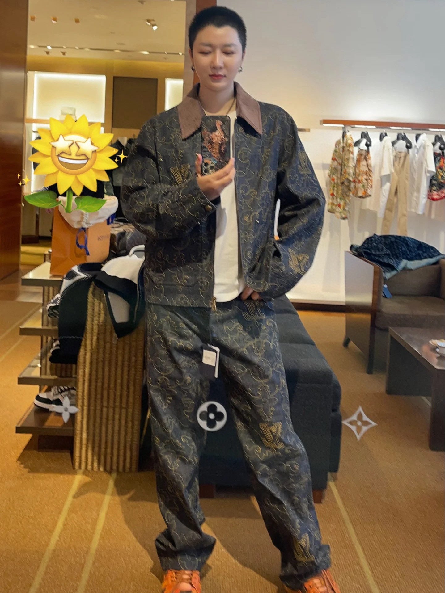 v공장 / 루이비통 엠브로이더드 데님 워크웨어 재킷