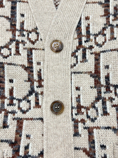 TJ / 디올 가디건 , 𝗗𝗜𝗢𝗥 𝗢𝗯Hotels𝗾𝘂rice 라이스/브라운 울 가디건