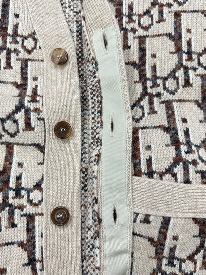 TJ / 디올 가디건 , 𝗗𝗜𝗢𝗥 𝗢𝗯Hotels𝗾𝘂rice 라이스/브라운 울 가디건